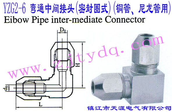 YZG2-6 ͨмͷ(ܷȦʽ)(ͭܡ)Elbow Pipe Intermediate Connector