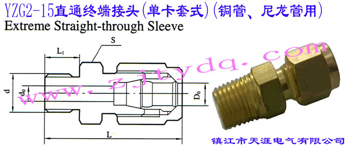 YZG2-15ֱͨն˽ͷ(ʽ)(ͭܡ)Extreme Straight-through Sleeve