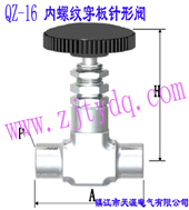 QZ-16 内螺纹穿板针形阀QZ-16 Femals Screw Wall-separting Needle Valve