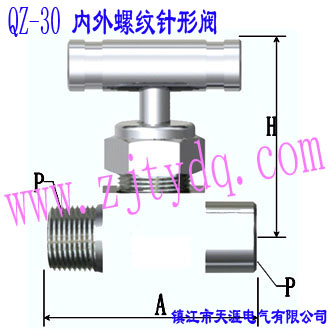 QZ-30 内外螺纹针形阀QZ-30 Femals Screw and males Screw Needle Valve