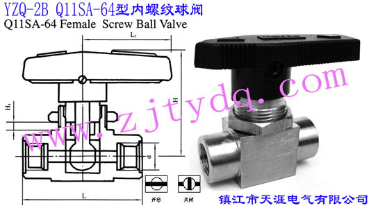 YZQ-2B Q11SA-64YZQ-2B Q11SA-64 Female Screw Ball Valve