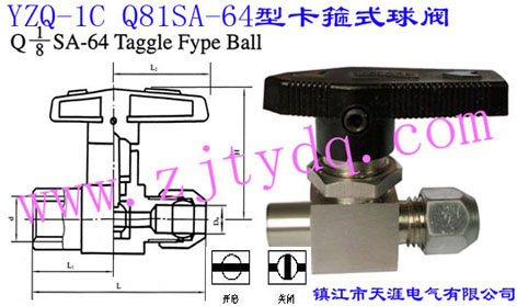 YZQ-1C Q81SA-64ͿʽYZQ-1C Q81SA-64 Toggle Type Ball Valve