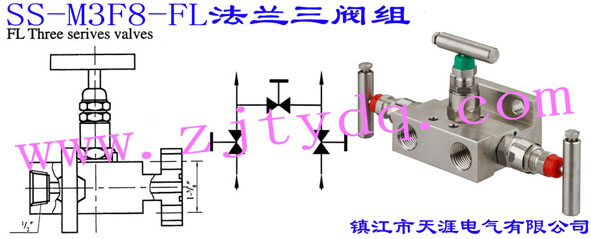 SS-M3F8-FL法兰三阀组SS-M3F8-FL Flange Three Series Valve