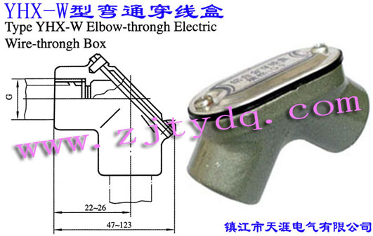 YHX-WͨߺType YHX-W Elbow-through Electric Wire-through Box